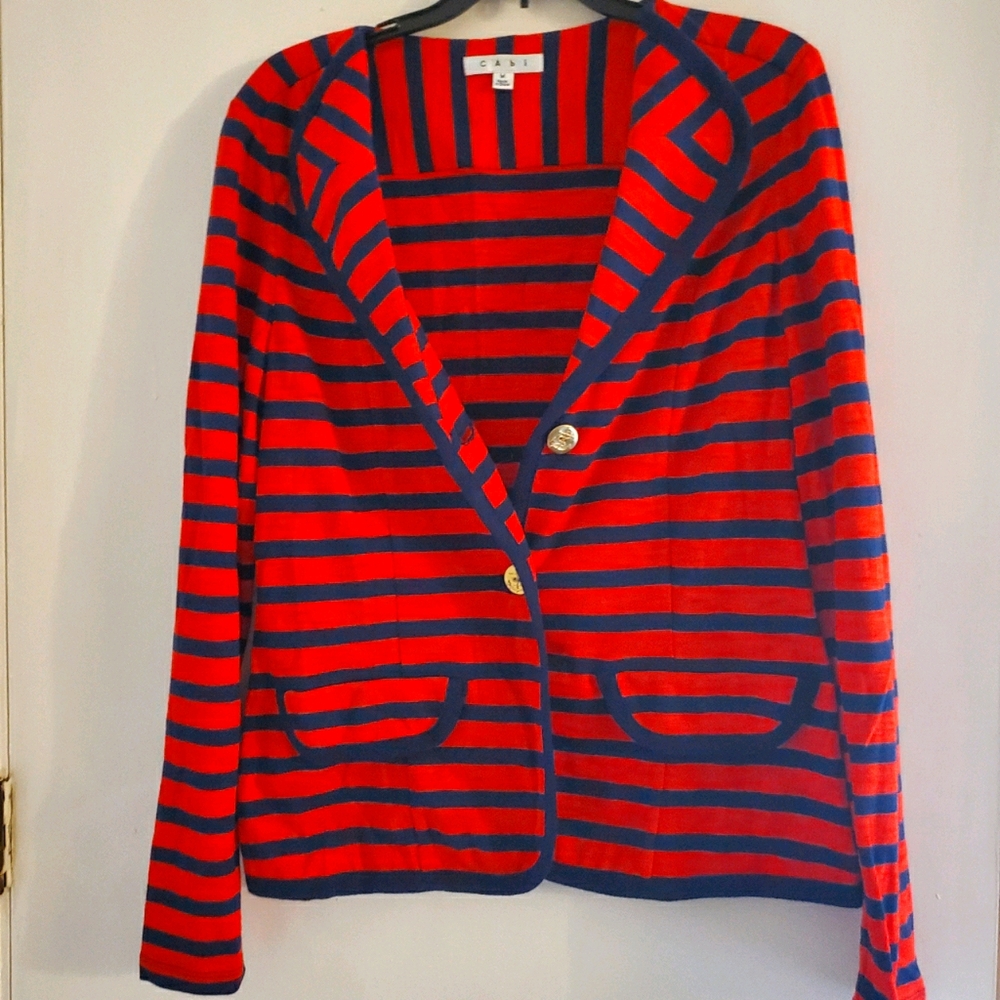 Red & Navy Au Revior Jacket with Anchor Buttons